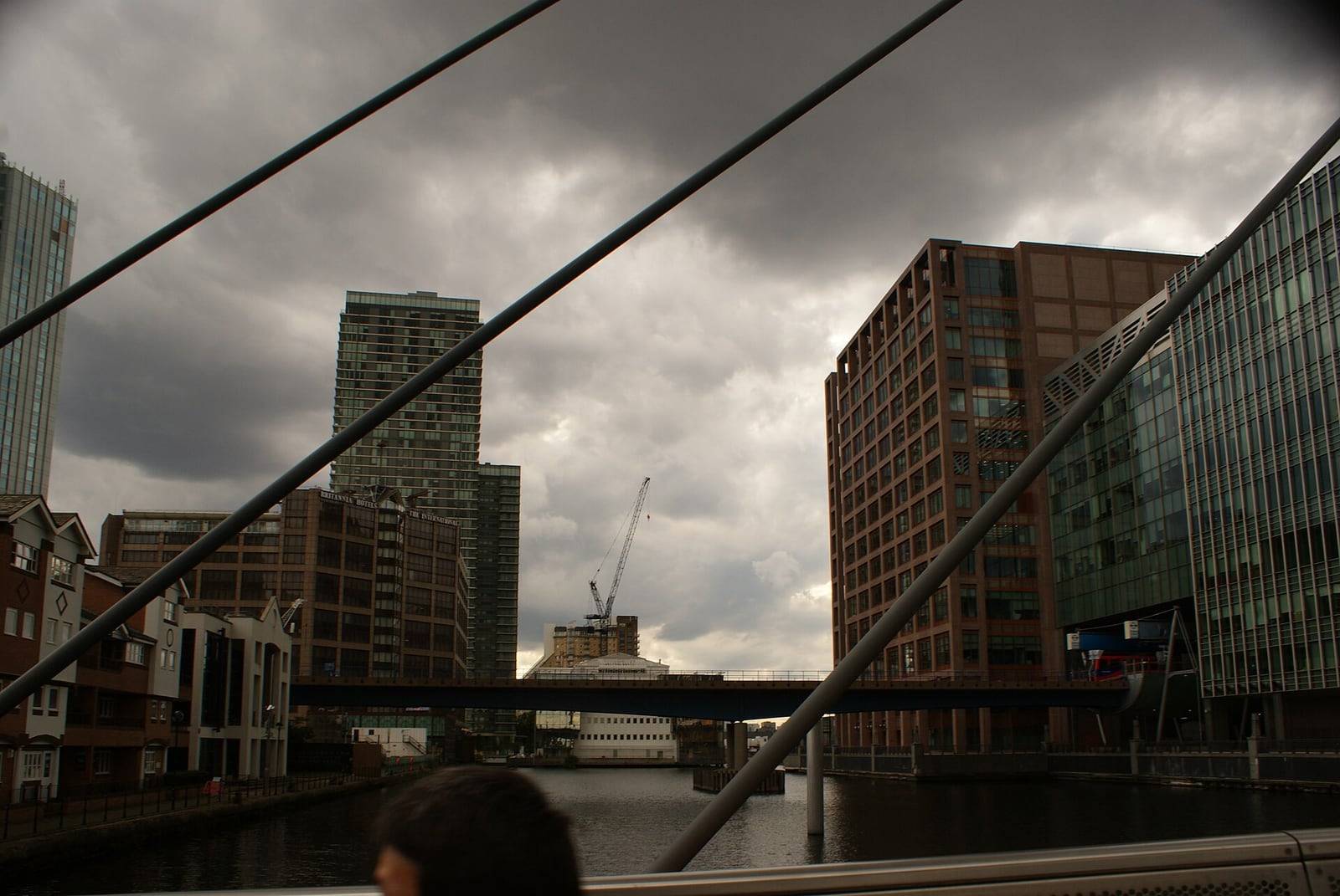Residential towers by South Quay in Canary Wharf, where many of our removals to Spain begin
